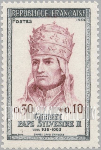FindYourStampsValue: SEMI-POSTAL - Pope Sylvester II (Gerbert)