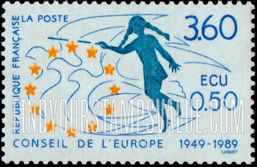 FindYourStampsValue: OFFICIAL - Council of Europe, 40th Anniversary