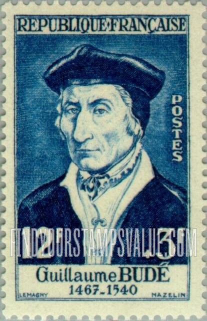 FindYourStampsValue: SEMI-POSTAL - Portrait Type of 1954: Guillaume Budé