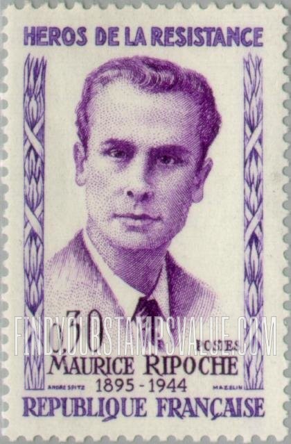 FindYourStampsValue: Maurice Ripoche: Heroes Type of 1957