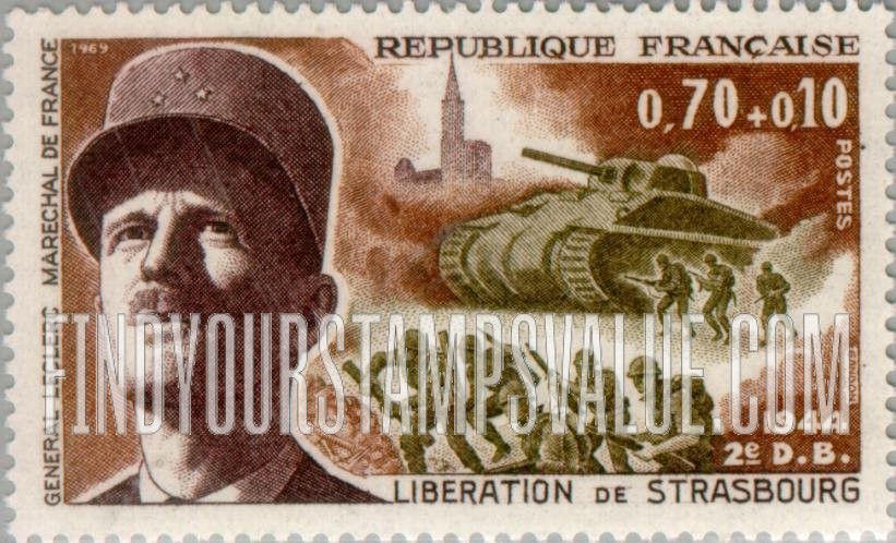 FindYourStampsValue: SEMI-POSTAL - General Jacques Leclerc, La Madeleine and Battle