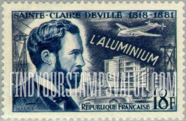 FindYourStampsValue: Dr. E. H. St. Claire Deville, aluminum