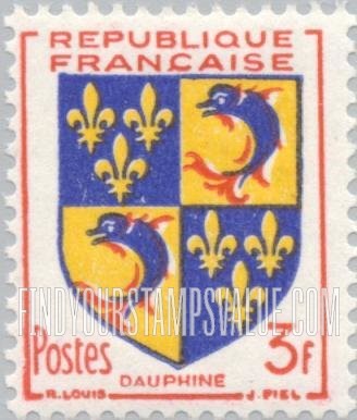 FindYourStampsValue: Arms of Dauphiné: Arms Type of 1949