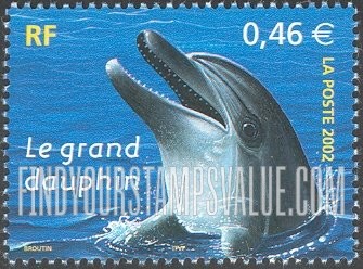 FindYourStampsValue: Marine Life: Dolphin (grand dauphin)