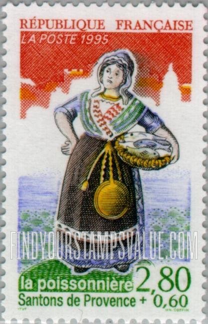 FindYourStampsValue: SEMI-POSTAL - Provencal Nativity Figures: The Fishmonger