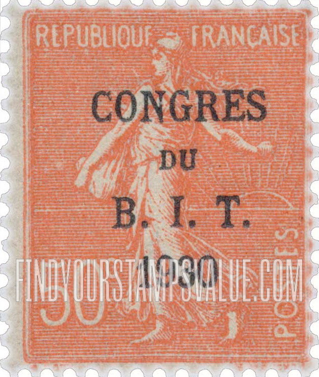 FindYourStampsValue: Sower - International Labor Bureau, 48th Congress, Paris