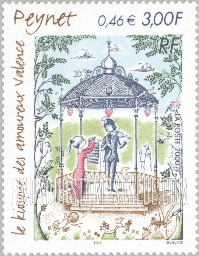 FindYourStampsValue: The Lovers’ Kiosk, by Peynet