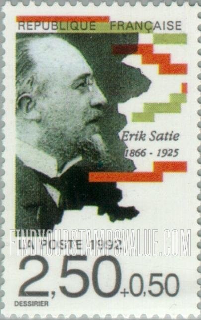 FindYourStampsValue: SEMI-POSTAL - Composers: Erik Satie (1866-1925)