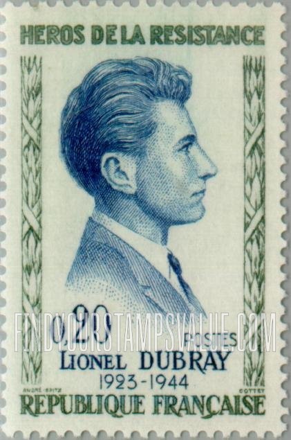 FindYourStampsValue: Lionel Dubray: Heroes Type of 1957