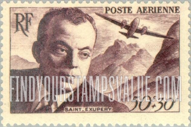 FindYourStampsValue: AIR POST SEMI-POSTAL - Antoine de Saint-Exupéry