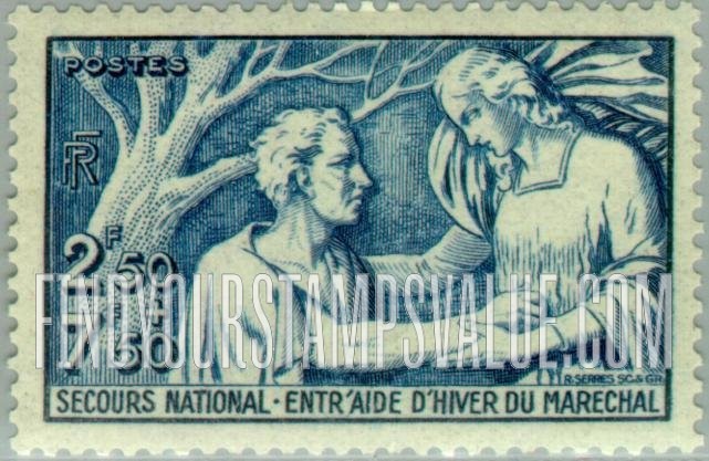 FindYourStampsValue: SEMI-POSTAL - “France” Aiding Needy Man