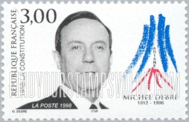 FindYourStampsValue: Michel Debré (1912-96), Politician