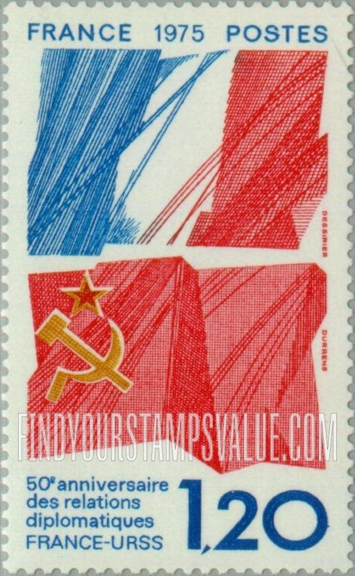 FindYourStampsValue: French and Russian Flags