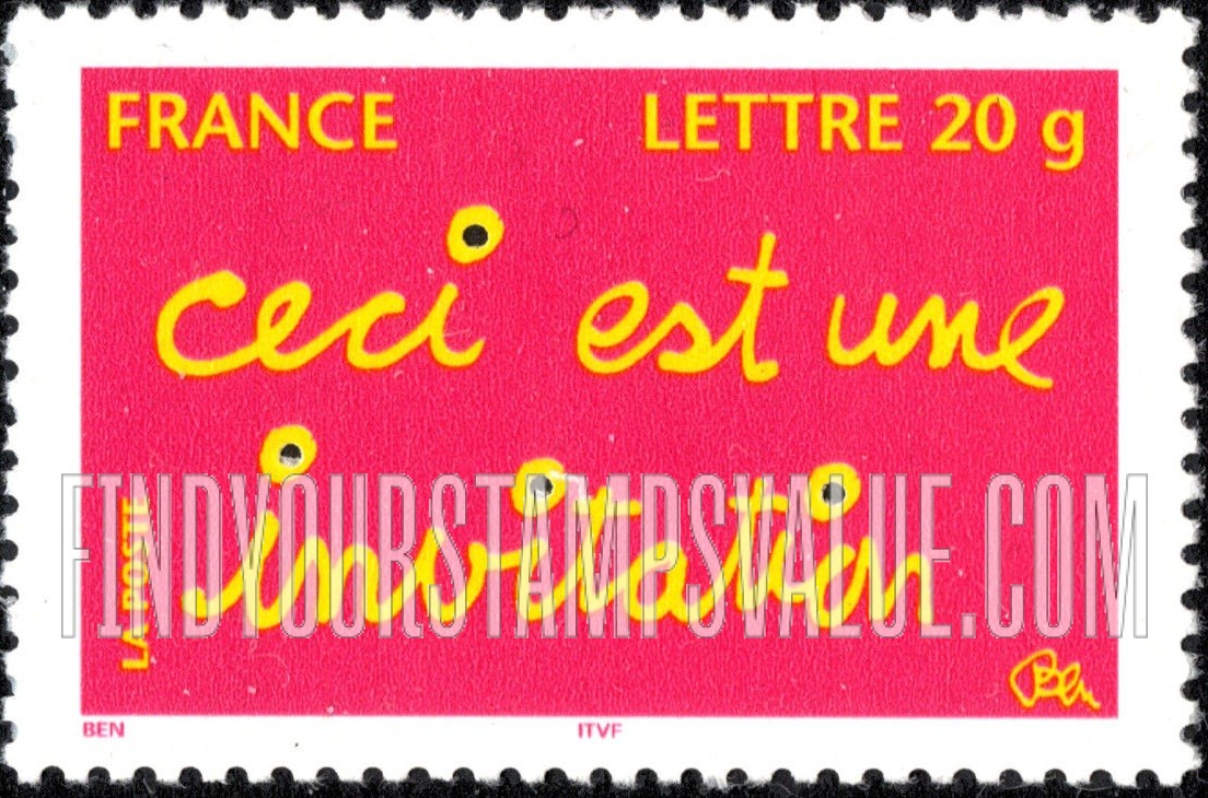 FindYourStampsValue: Greetings Type of 2004 Inscribed “Lettre 20g”: “Ceci est uneinvitation”
