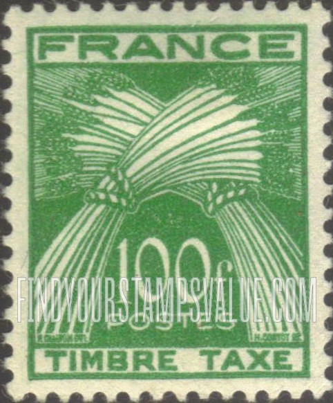FindYourStampsValue: POSTAGE DUE - Sheaves of Wheat: Type of 1943
