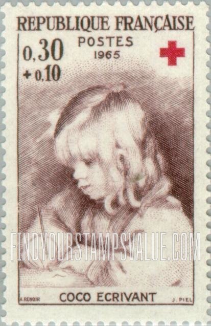 FindYourStampsValue: SEMI-POSTAL - Coco Writing (Renoir’s daughter Claude)
