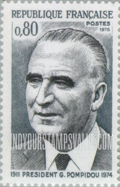 FindYourStampsValue: President Georges Pompidou