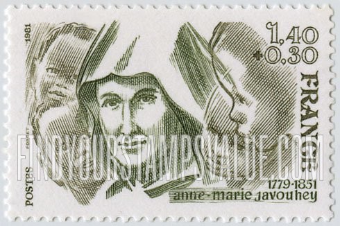 FindYourStampsValue: SEMI-POSTAL - Sister Anne-Marie Javouhey (1779- 851), Founded Congregation of St. Joseph of Cluny