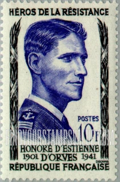 FindYourStampsValue: Honoré d’Estienne d’Orves