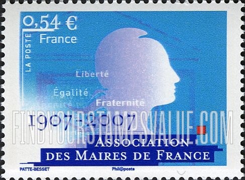 FindYourStampsValue: Association of French Mayors, Centennial