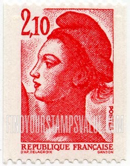 FindYourStampsValue: Liberty, after Delacroix: Liberty Type of 1982
