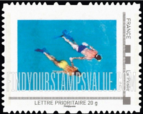FindYourStampsValue: Personalized Stamp With Country Name on Short Side