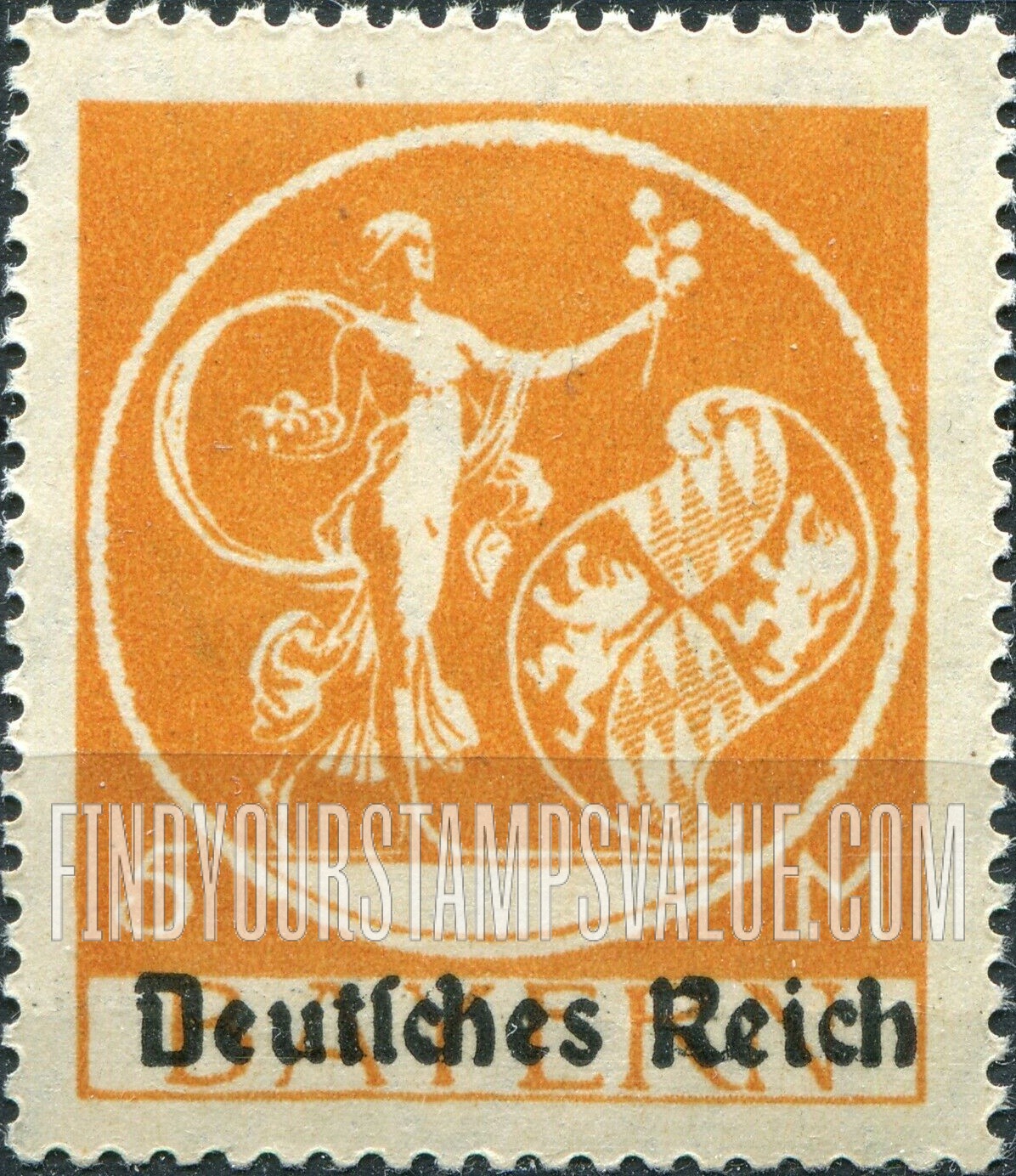 FindYourStampsValue: von Kaulbach’s “Genius”: Overprinted