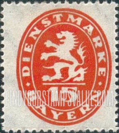 FindYourStampsValue: OFFICIAL - Lion and value in oval