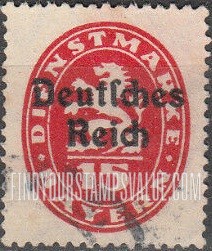 FindYourStampsValue: OFFICIAL - Lion and value in oval: Stamps of Preceding Issue Overprinted