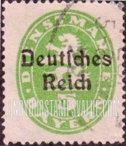 FindYourStampsValue: OFFICIAL - Lion and value in oval: Stamps of Preceding Issue Overprinted
