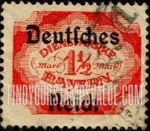 FindYourStampsValue: OFFICIAL - Value on cloudy ground: Stamps of Preceding Issue Overprinted