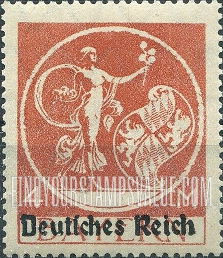 FindYourStampsValue: von Kaulbach’s “Genius”: Overprinted