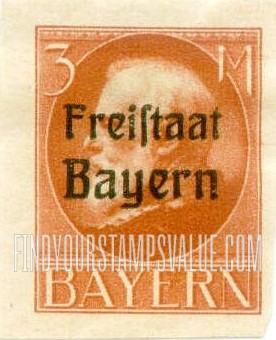 FindYourStampsValue: King Ludwig III: Bavarian Stamps of 1914-16 Overprinted