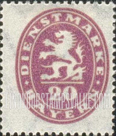 FindYourStampsValue: OFFICIAL - Lion and value in oval