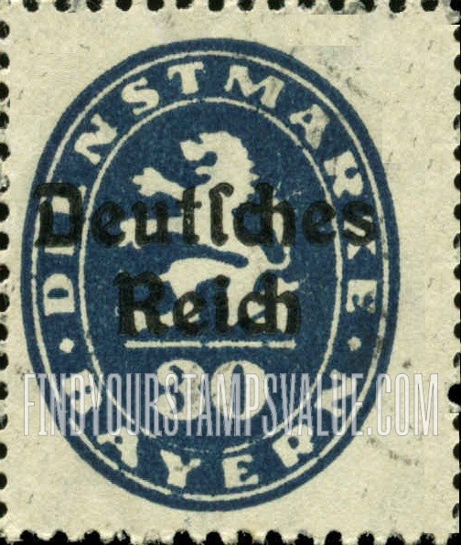 FindYourStampsValue: OFFICIAL - Lion and value in oval: Stamps of Preceding Issue Overprinted