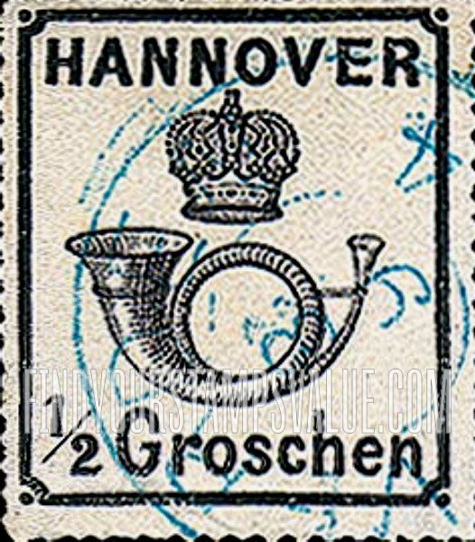 FindYourStampsValue: Crown and Post Horn