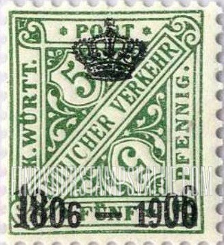 FindYourStampsValue: WURTTEMBERG OFFICIAL - Numeral Value: Overprinted in Black