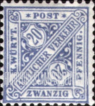 FindYourStampsValue: WURTTEMBERG OFFICIAL - Numeral Value