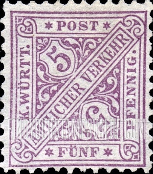 FindYourStampsValue: WURTTEMBERG OFFICIAL - Numeral Value