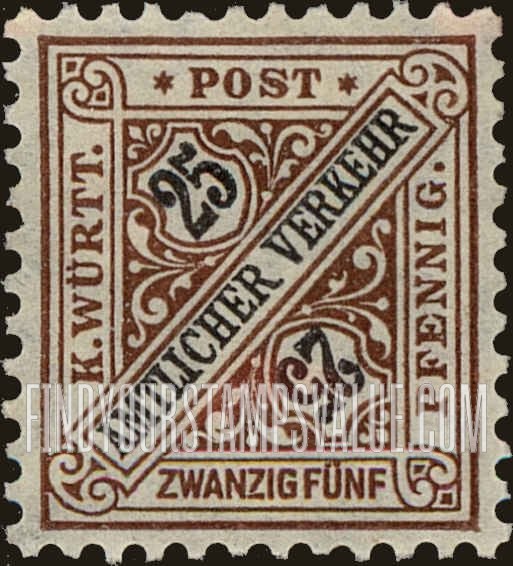 FindYourStampsValue: WURTTEMBERG OFFICIAL - Numeral Value