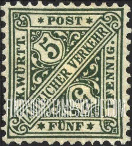 FindYourStampsValue: WURTTEMBERG OFFICIAL - Numeral Value