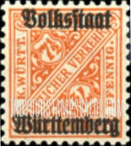 FindYourStampsValue: WURTTEMBERG OFFICIAL - Numeral Value: Official Stamps of 1890-1919 Overprinted