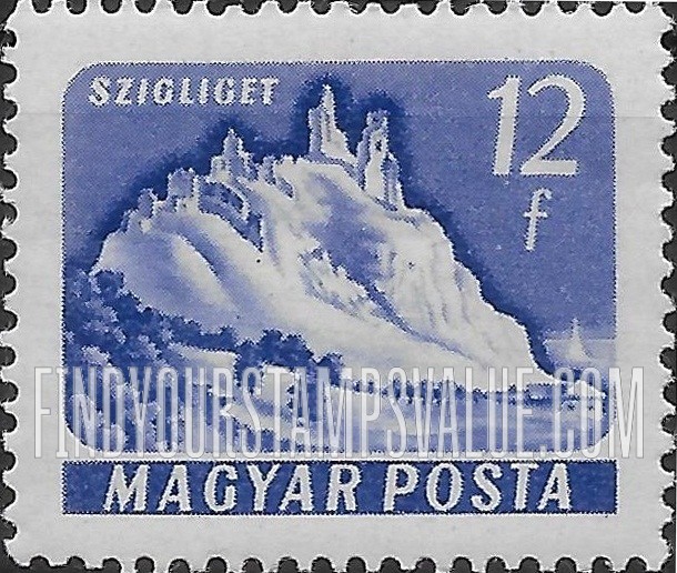 FindYourStampsValue: Castle Type of 1960: Szigliget