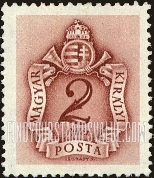 FindYourStampsValue: POSTAGE DUE STAMPS - Coat of Arms and Post Horn