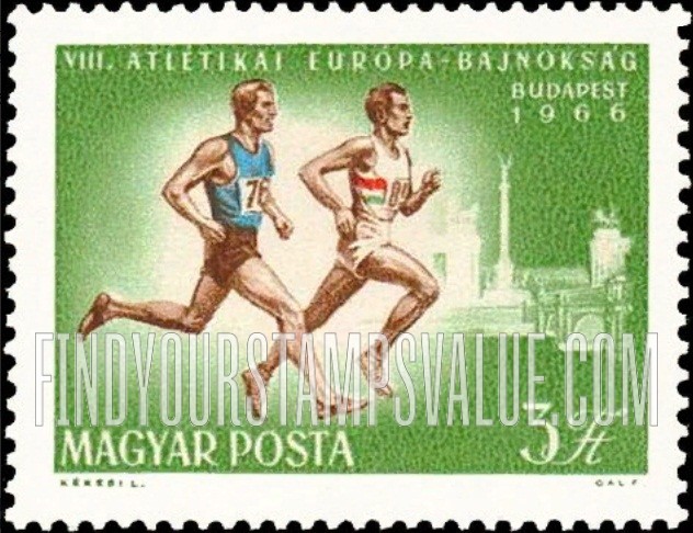 FindYourStampsValue: Long distance runners & Millenium Monument