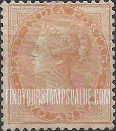 FindYourStampsValue: East India Company: Queen Victoria, Diadem includes Maltese Crosses - ईस्ट इंडिया कंपनी: महारानी विक्टोरिया, माल्टीज़ क्रॉस वाला मुकुट