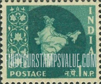 FindYourStampsValue: Republic of India: Map of India - भारत गणराज्य: भारत का नक़्शा