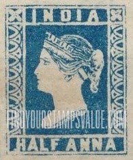 FindYourStampsValue: East India Company: Queen Victoria - ईस्ट इंडिया कंपनी: महारानी विक्टोरिया