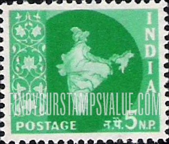 FindYourStampsValue: Republic of India: Map of India - भारत गणराज्य: भारत का नक़्शा