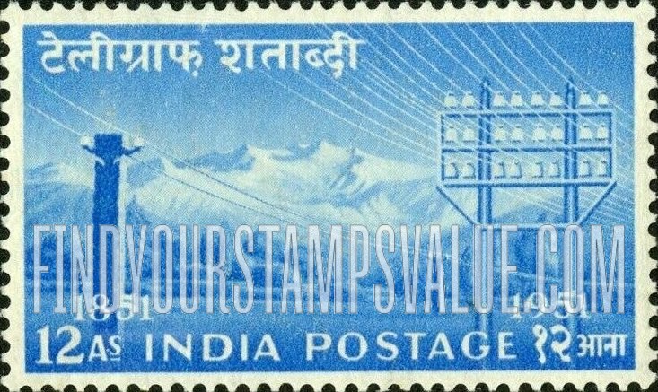 FindYourStampsValue: Republic of India: Centenary of the telegraph - भारत गणराज्य: टेलीग्राफ़ शताब्दी